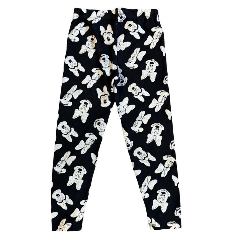Disney Pants Leggings Black Minnie Mouse Print Graphic Character Girls Size 6